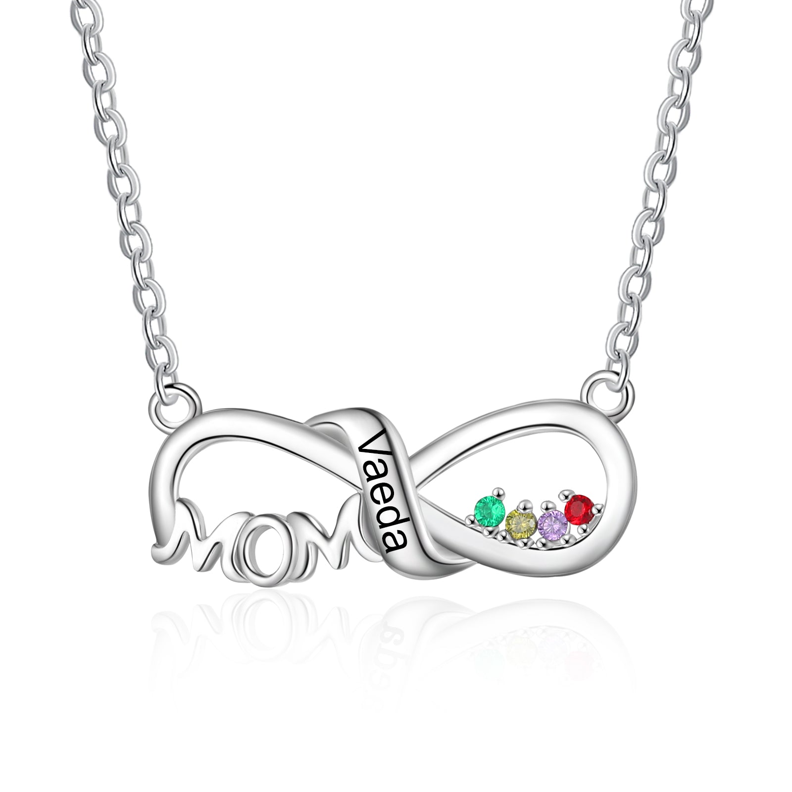 Personalized Heart Necklace for Mom