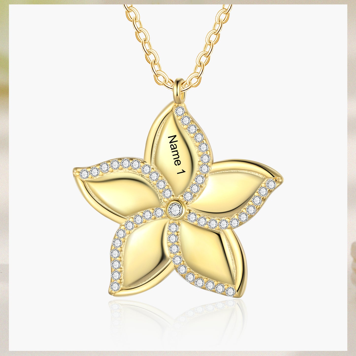Name Star Flower Necklace