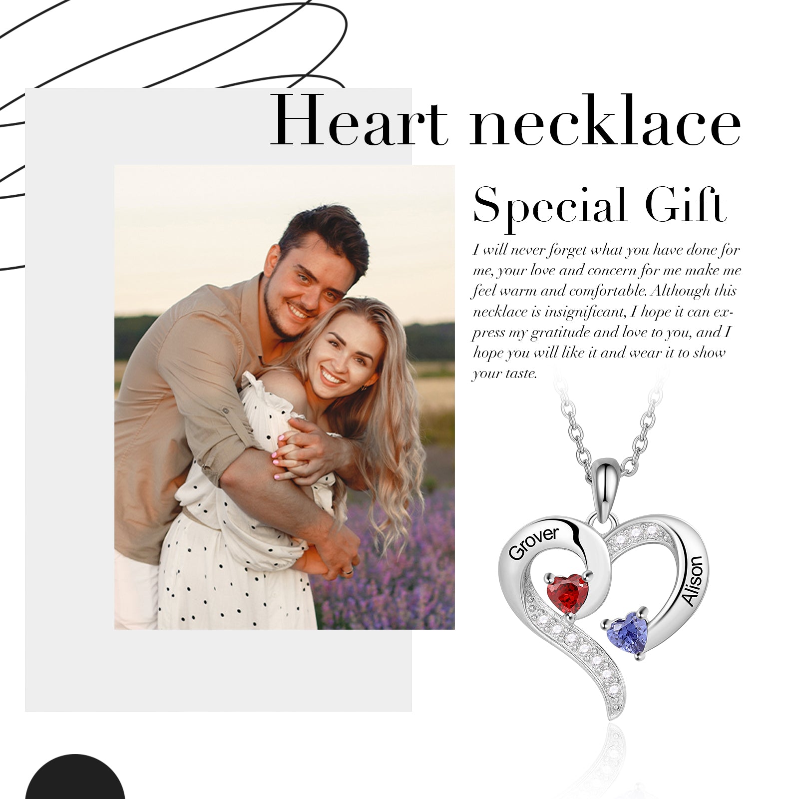 heart Necklace name