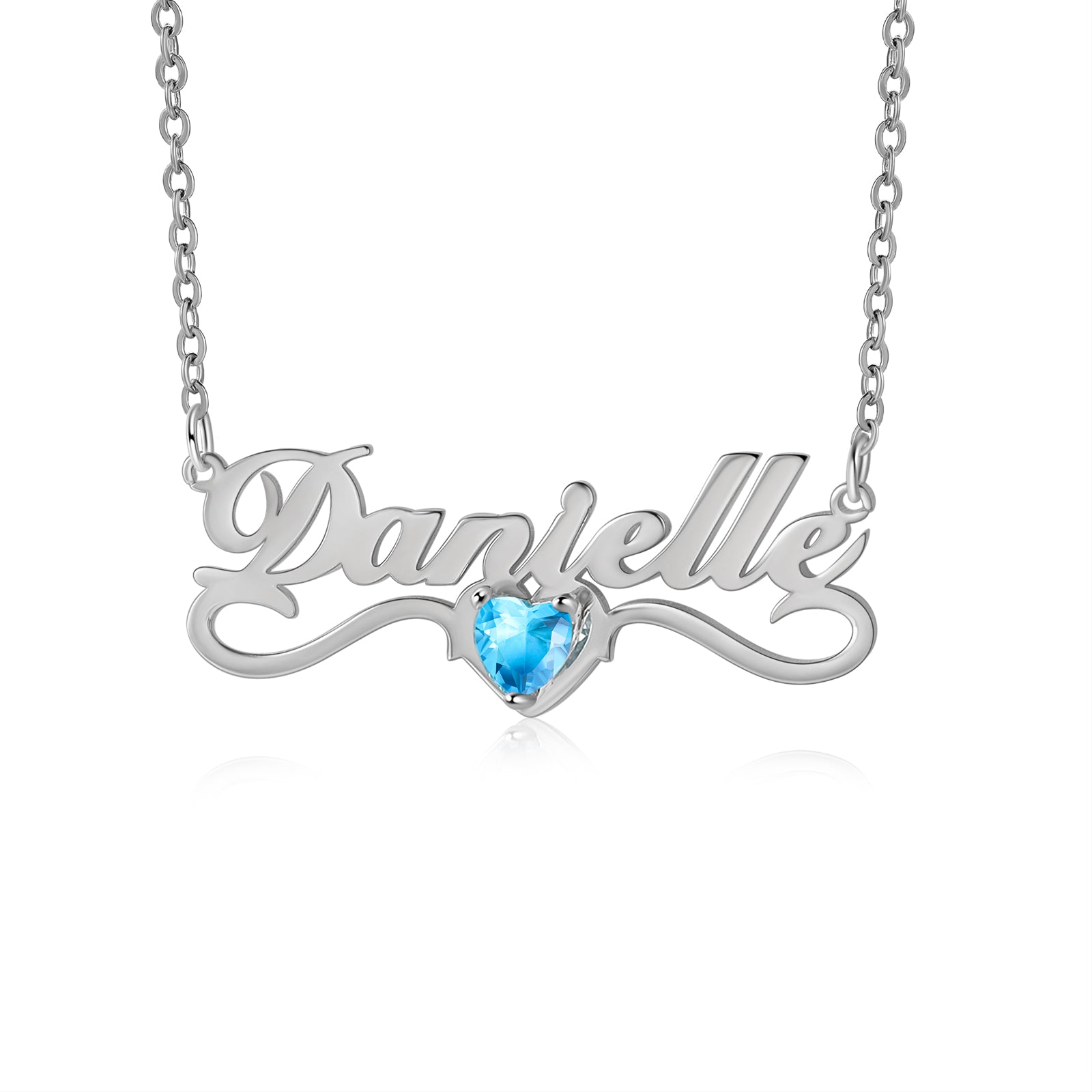 Middle Heart Name Necklace