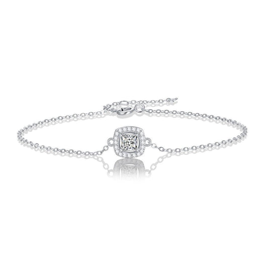 Bracelet for Bridesmaids with Moissanite 925 Sterling Silver 